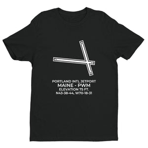 pwm portland me t shirt, Black