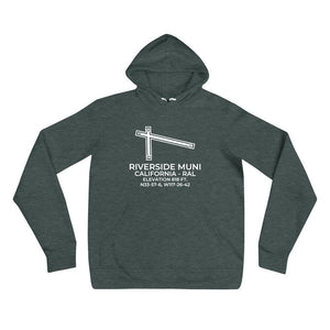 RAL facility map in RIVERSIDE; CALIFORNIA Hoodie