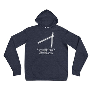 RFD facility map in CHICAGO/ROCKFORD; ILLINOIS Hoodie