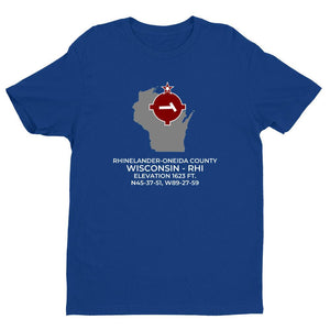 RHI facility map in RHINELANDER; WISCONSIN, Royal Blue