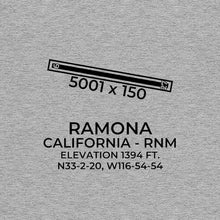 Load image into Gallery viewer, rnm ramona ca t shirt, Gray
