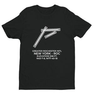 roc rochester ny t shirt, Black