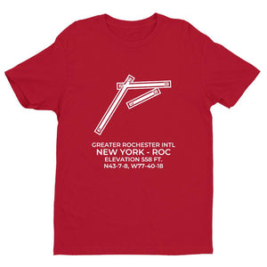 roc rochester ny t shirt, Red