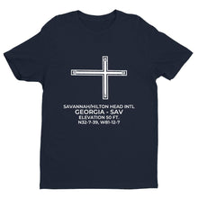 Load image into Gallery viewer, sav savannah ga t shirt, Navy