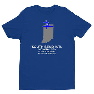 SBN facility map in SOUTH BEND; INDIANA, Royal Blue