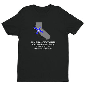 SFO facility map in SAN FRANCISCO; CALIFORNIA, Black