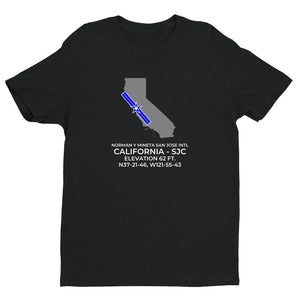 SJC facility map in SAN JOSE; CALIFORNIA, Black