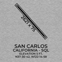 Load image into Gallery viewer, sql san carlos ca t shirt, Gray