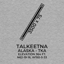 Load image into Gallery viewer, tka talkeetna ak t shirt, Gray