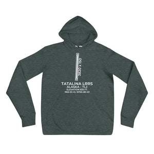 TLJ facility map in TAKOTNA; ALASKA Hoodie