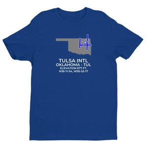 TUL facility map in TULSA; OKLAHOMA, Royal Blue