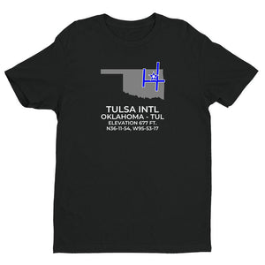 TUL facility map in TULSA; OKLAHOMA, Black