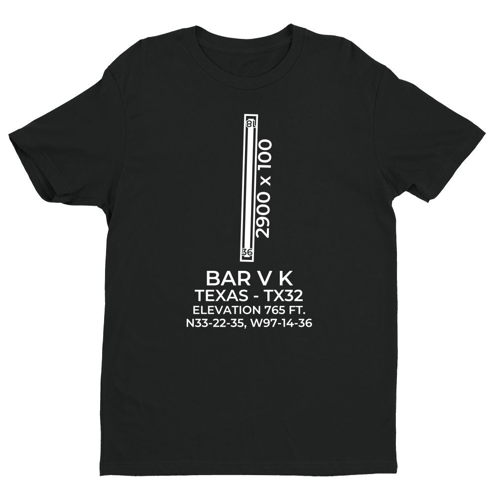 BAR V K (TX32) in BOLIVAR; TEXAS (TX) T-Shirt