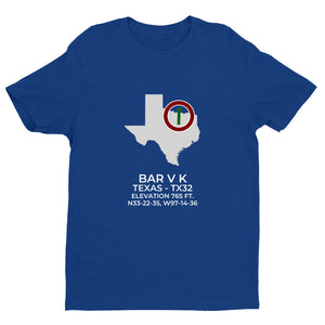 BAR V K (TX32) in BOLIVAR; TEXAS (TX) T-Shirt