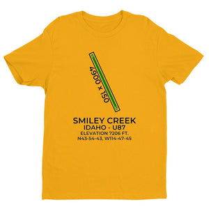 u87 smiley creek id t shirt, Yellow