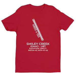 u87 smiley creek id t shirt, Red