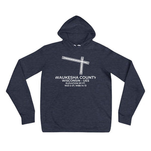 UES facility map in WAUKESHA; WISCONSIN Hoodie