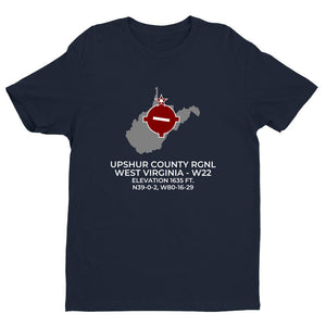 UPSHUR COUNTY RGNL in BUCKHANNON; WEST VIRGINIA (W22) T-Shirt