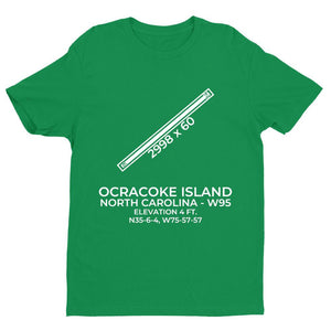 w95 ocracoke nc t shirt, Green
