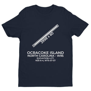 w95 ocracoke nc t shirt, Navy