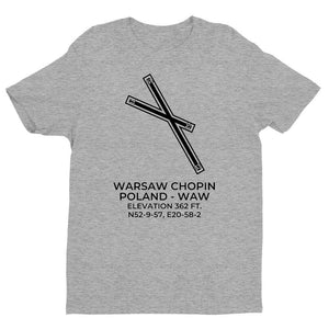 WARSAW CHOPIN (WAW; EPWA) in MASOVIAN; POLAND (PL) T-Shirt