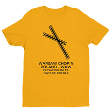 Load image into Gallery viewer, WARSAW CHOPIN (WAW; EPWA) in MASOVIAN; POLAND (PL) T-Shirt