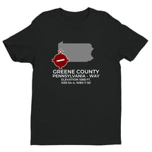 Load image into Gallery viewer, GREENE COUNTY in WAYNESBURG; PENNSYLVANIA (WAY; KWAY) T-Shirt