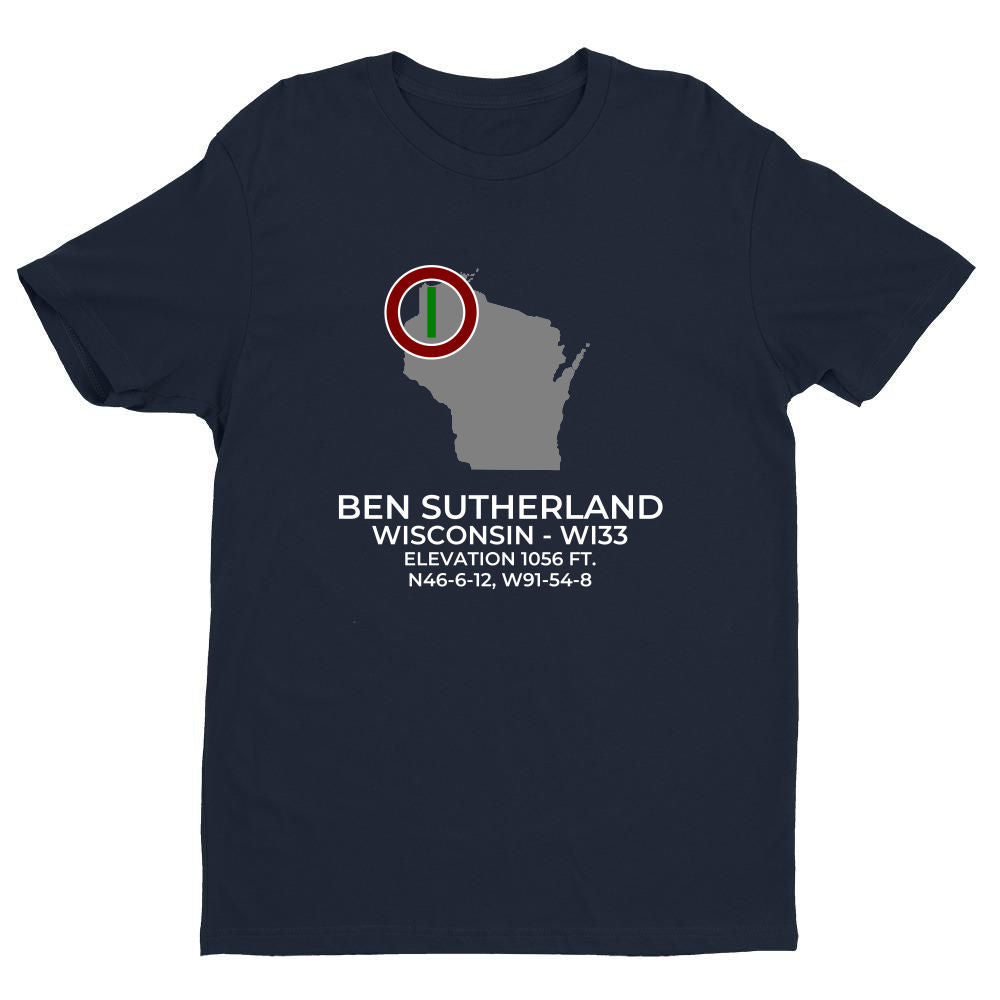BEN SUTHERLAND near MINONG; WISCONSIN (WI33) T-Shirt