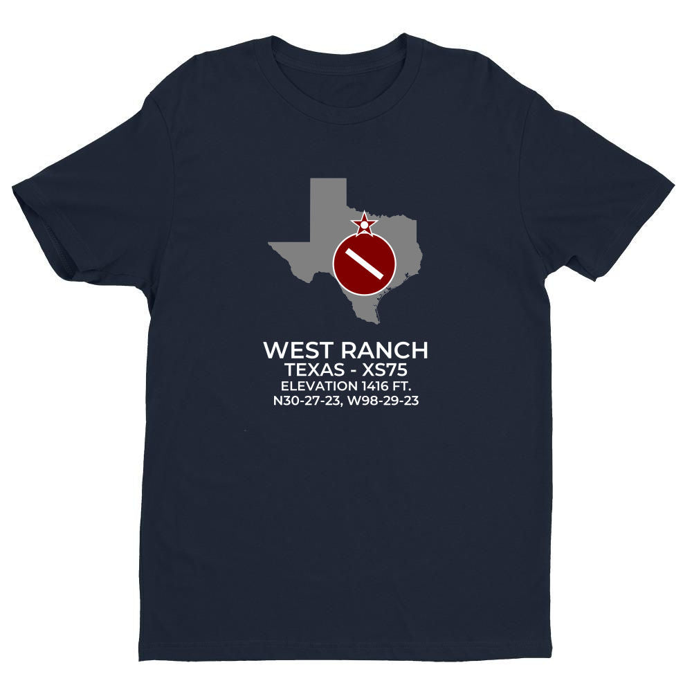WEST RANCH near ROUND MOUNTAIN; TEXAS (XS75) T-Shirt