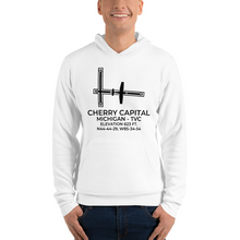 Load image into Gallery viewer, CHERRY CAPITAL in TRAVERSE CITY; MICHIGAN (TVC; KTVC) Hoodie