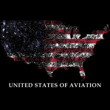 Load image into Gallery viewer, UNITED STATES OF AVIATION (Plot of CONUS airfields) T-Shirt