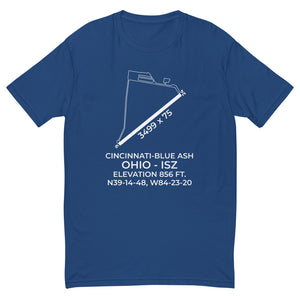 CINCINNATI-BLUE ASH (ISZ; KISZ) in BLUE ASH; OHIO (OH) T-shirt
