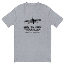 Load image into Gallery viewer, P-38 Lightning at AUBURN MUNI in AUBURN; CALIFORNIA (AUN; KAUN) T-Shirt
