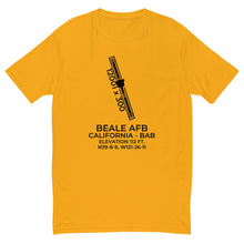Load image into Gallery viewer, SR-71A at BEALE AFB (BAB; KBAB) near MARYSVILLE; CALIFORNIA (CA) T-shirt