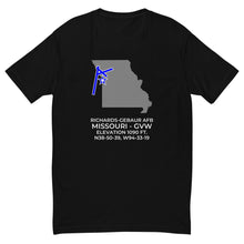 Load image into Gallery viewer, RICHARDS-GEBAUR AFB (GVW; KGVW) outside KANSAS CITY; MISSOURI (MO) c. 1965 T-shirt