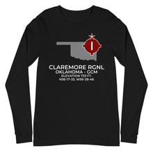 Load image into Gallery viewer, CLAREMORE RGNL near CLAREMORE; OKLAHOMA (GCM; KGCM) Long Sleeve Tee
