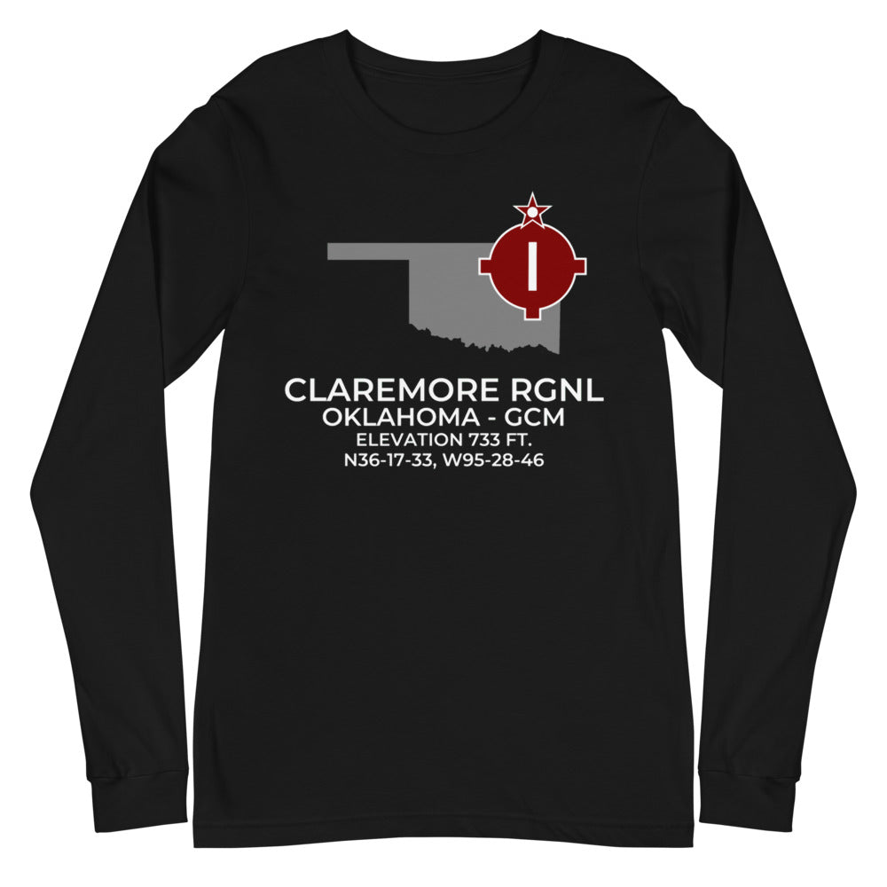 CLAREMORE RGNL near CLAREMORE; OKLAHOMA (GCM; KGCM) Long Sleeve Tee
