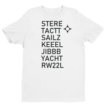 Load image into Gallery viewer, Chicago Midway (MDW) RNAV (RNP) Y 22L Approach Waypoints T-shirt (Light Colors)