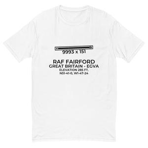 RAF FAIRFORD (FFD; EGVA) in GLOUCESTERSHIRE; GREAT BRITAIN (GB) T-shirt