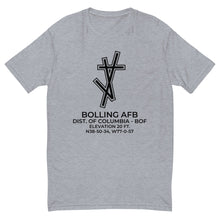 Load image into Gallery viewer, BOLLING AFB (BOF; KBOF) in WASHINGTON, D.C. c.1950s T-shirt