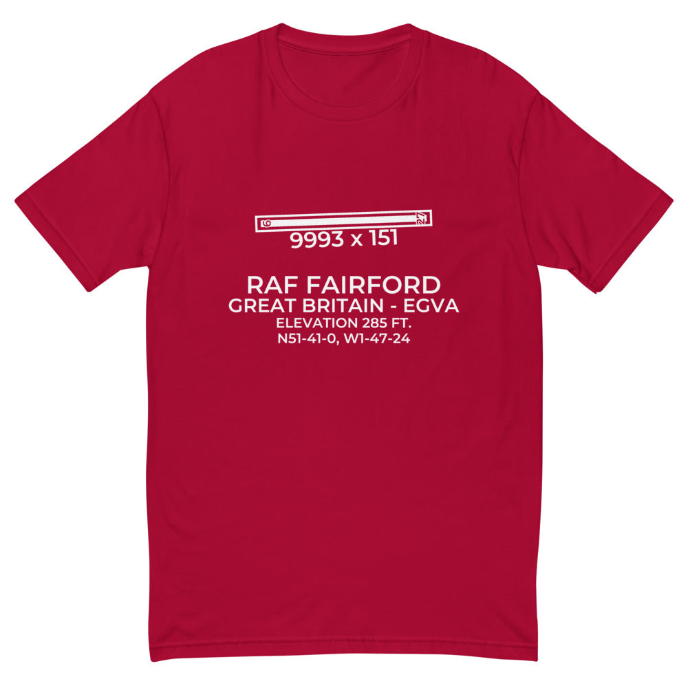RAF FAIRFORD (FFD; EGVA) in GLOUCESTERSHIRE; GREAT BRITAIN (GB) T-shirt