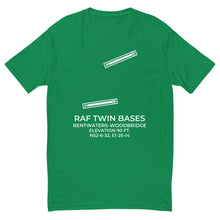 Load image into Gallery viewer, RAF &quot;Twin Bases&quot; (BWY;EGVJ and WOB;EGVG) in WOODBRIDGE; UK T-shirt