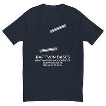 Load image into Gallery viewer, RAF &quot;Twin Bases&quot; (BWY;EGVJ and WOB;EGVG) in WOODBRIDGE; UK T-shirt