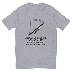 CINCINNATI-BLUE ASH (ISZ; KISZ) in BLUE ASH; OHIO (OH) T-shirt