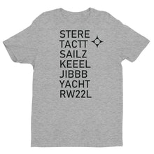 Load image into Gallery viewer, Chicago Midway (MDW) RNAV (RNP) Y 22L Approach Waypoints T-shirt (Light Colors)