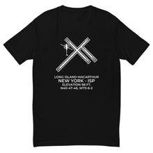 Load image into Gallery viewer, R44 at LONG ISLAND MACARTHUR (ISP; KISP) in RONKONKOMA; NEW YORK (NY) T-shirt