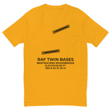 Load image into Gallery viewer, RAF &quot;Twin Bases&quot; (BWY;EGVJ and WOB;EGVG) in WOODBRIDGE; UK T-shirt