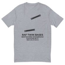 Load image into Gallery viewer, RAF &quot;Twin Bases&quot; (BWY;EGVJ and WOB;EGVG) in WOODBRIDGE; UK T-shirt