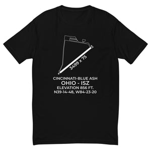CINCINNATI-BLUE ASH (ISZ; KISZ) in BLUE ASH; OHIO (OH) T-shirt