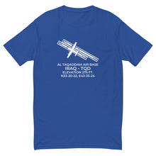 Load image into Gallery viewer, C-130 at AL TAQADDAM AIR BASE (TQD; ORAT) in HABBANIYAH; IRAQ T-shirt